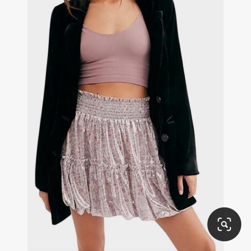 Free People In a Bubble Metallic Skirt size s
